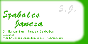 szabolcs jancsa business card